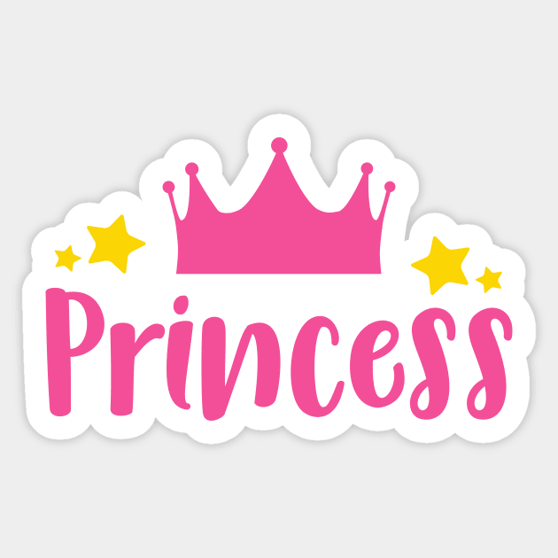 Princess, Little Princess, Crown, Stars Sticker by Jelena Dunčević